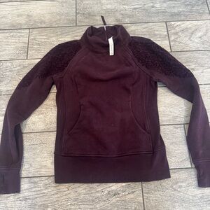 Lululemon Athletica Maroon Long Sleeve Top zippered 4